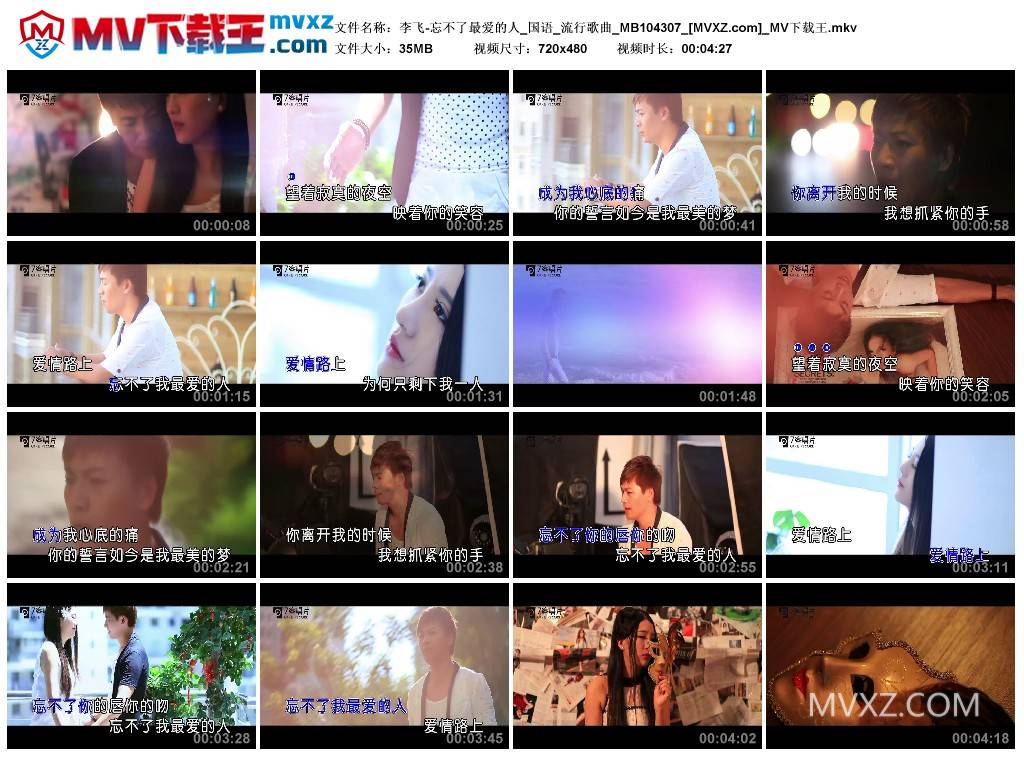 李飞-忘不了最爱的人_国语_流行歌曲_MB104307